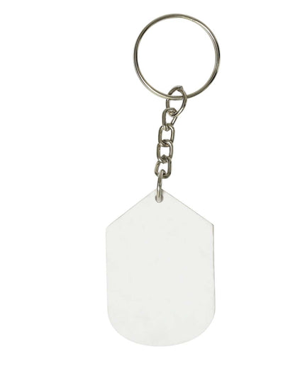 Hexa Shape Acrylic Key Chain | White
