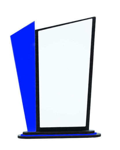 Customized Wooden Sublimation MDF and Acrylic Momento Trophy   | Blue