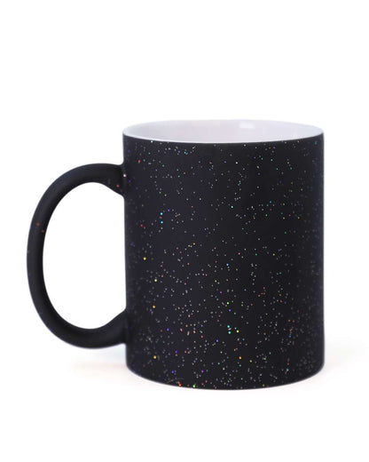 Black Glitter Magic Mug | Black