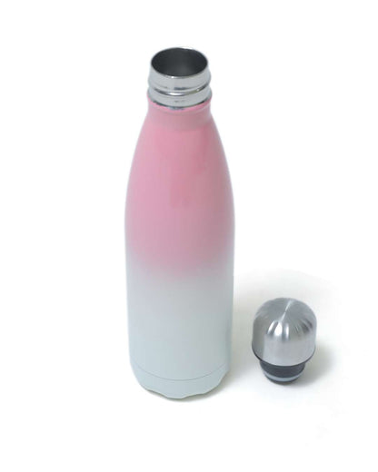Bamboo Blank Flask Cola Shaped Bottle 500ml  Pink,White Gradient
