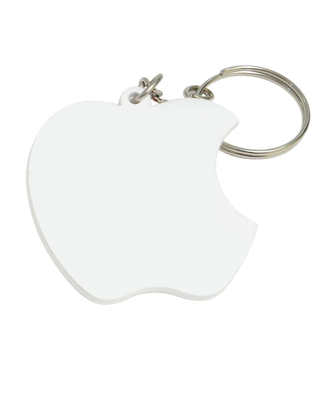 Apple Shape Key Chain  | White