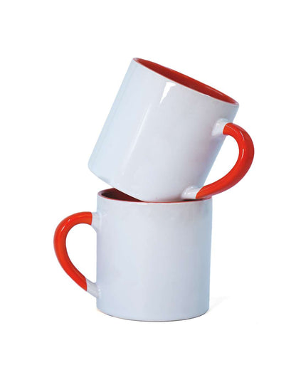 6oz Red Inner Color Mug   | Red Inner