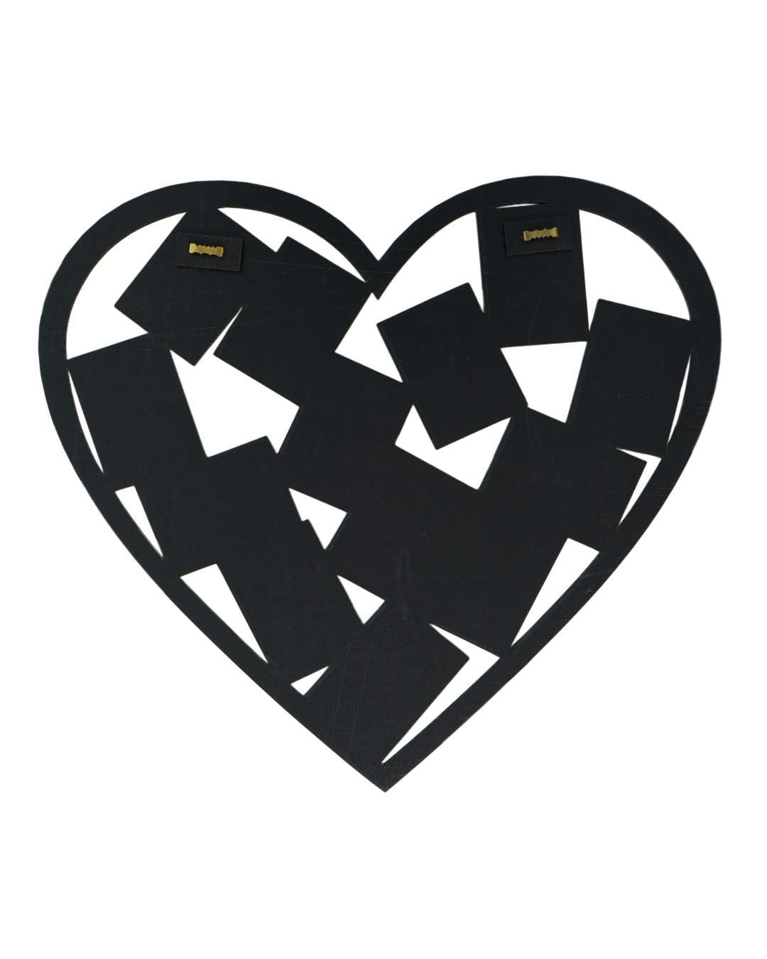 Heart Shaped Collage – Sublimation Photo Frame  |  Black