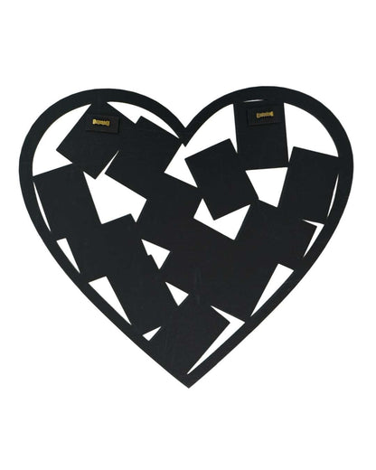 Heart Shaped Collage – Sublimation Photo Frame  |  Black
