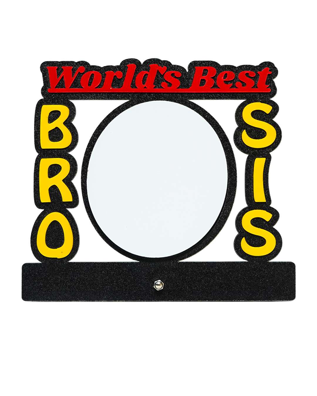 World's Best Bro Sis – Sublimation Photo Frame  | Red Black Yellow