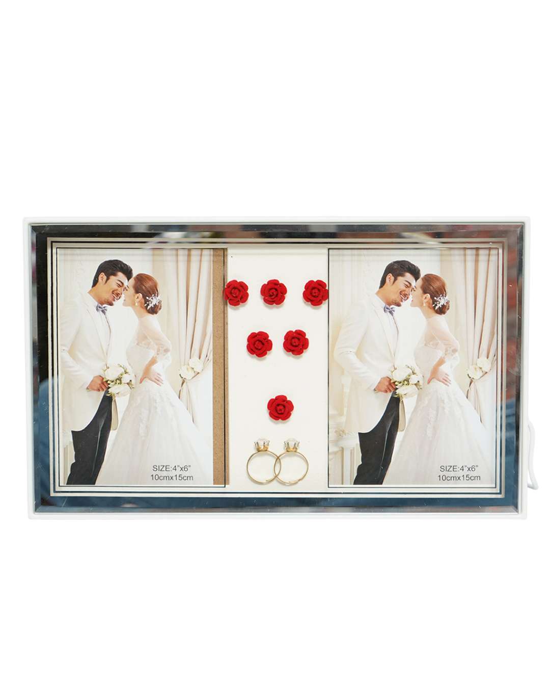 Crystal Photo Frame With LED Light Night Lamp in Landscape | White