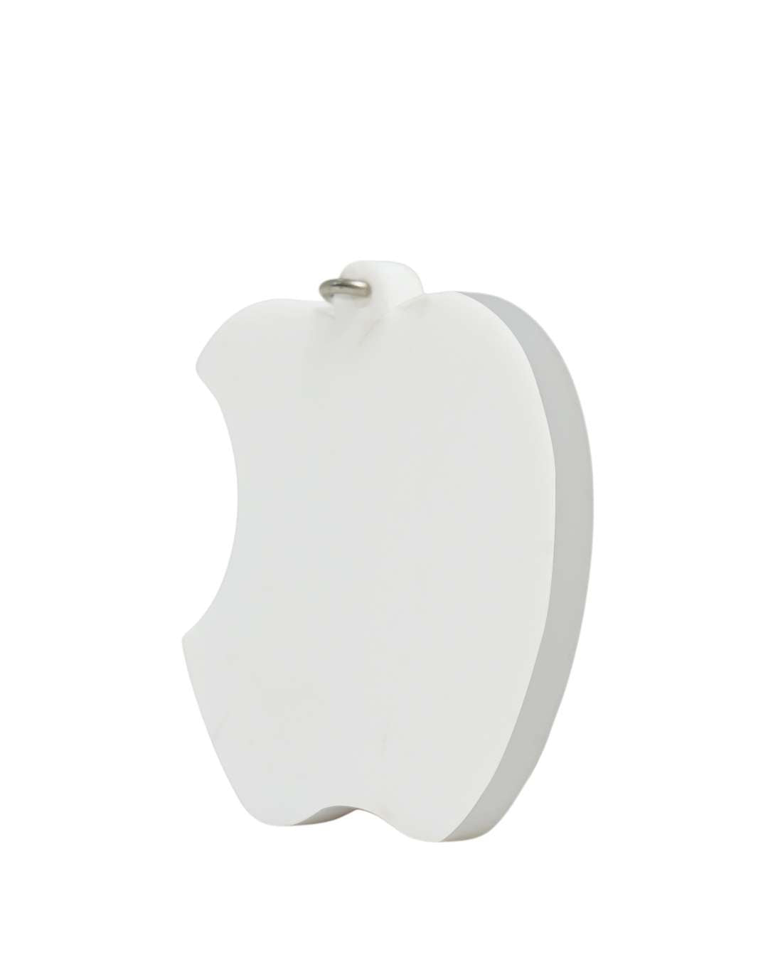 Apple Shape Key Chain | White