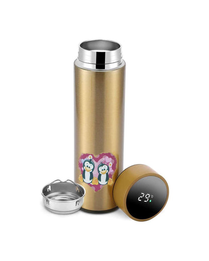 LED Temperature Bottle 500 ml | Golden