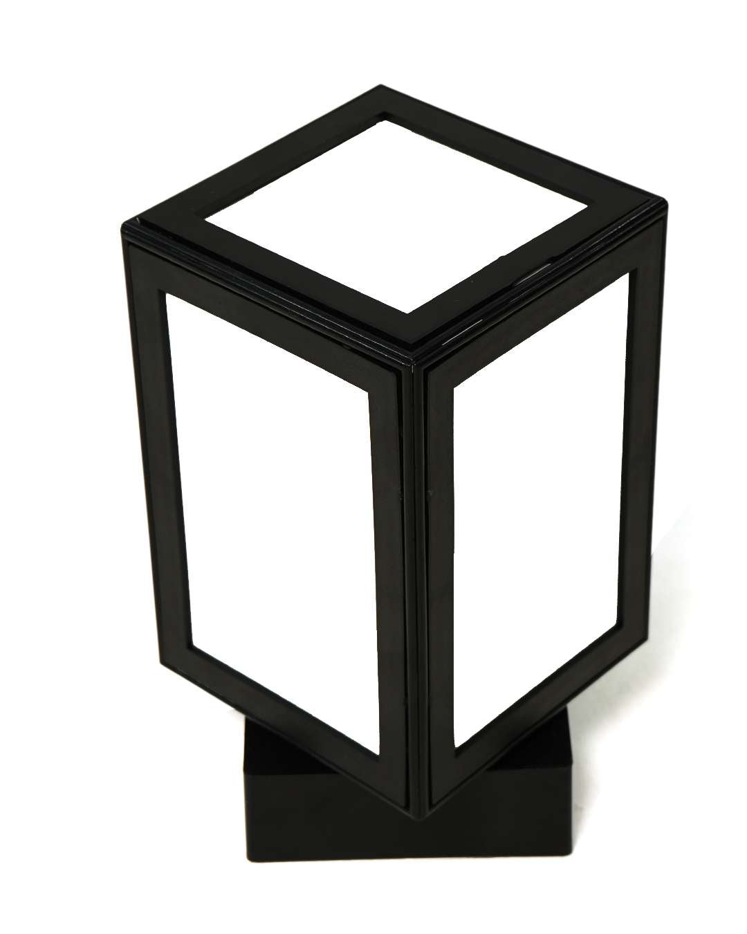 MDF Rotating / Still Photo LED Lamp | Milky and Black