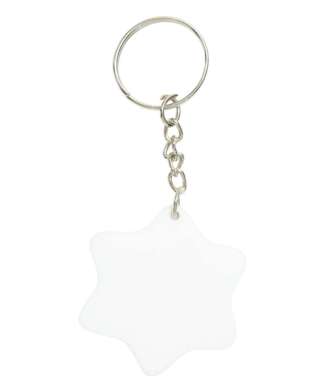 Star Shape Acrylic Key Chain  | White