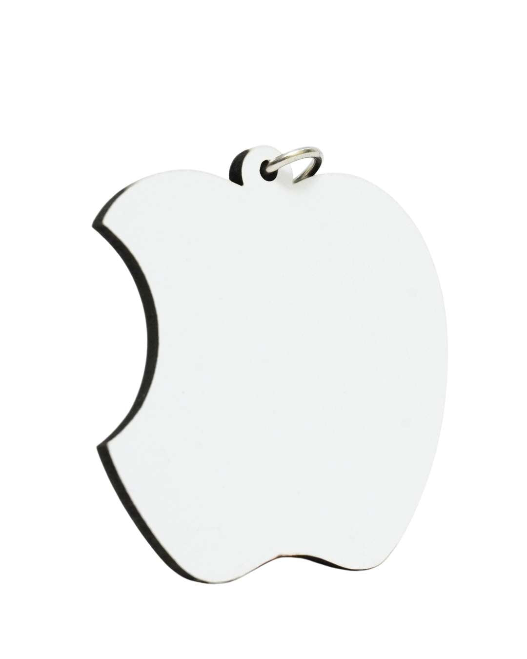 Apple Shape Key Chain   | White