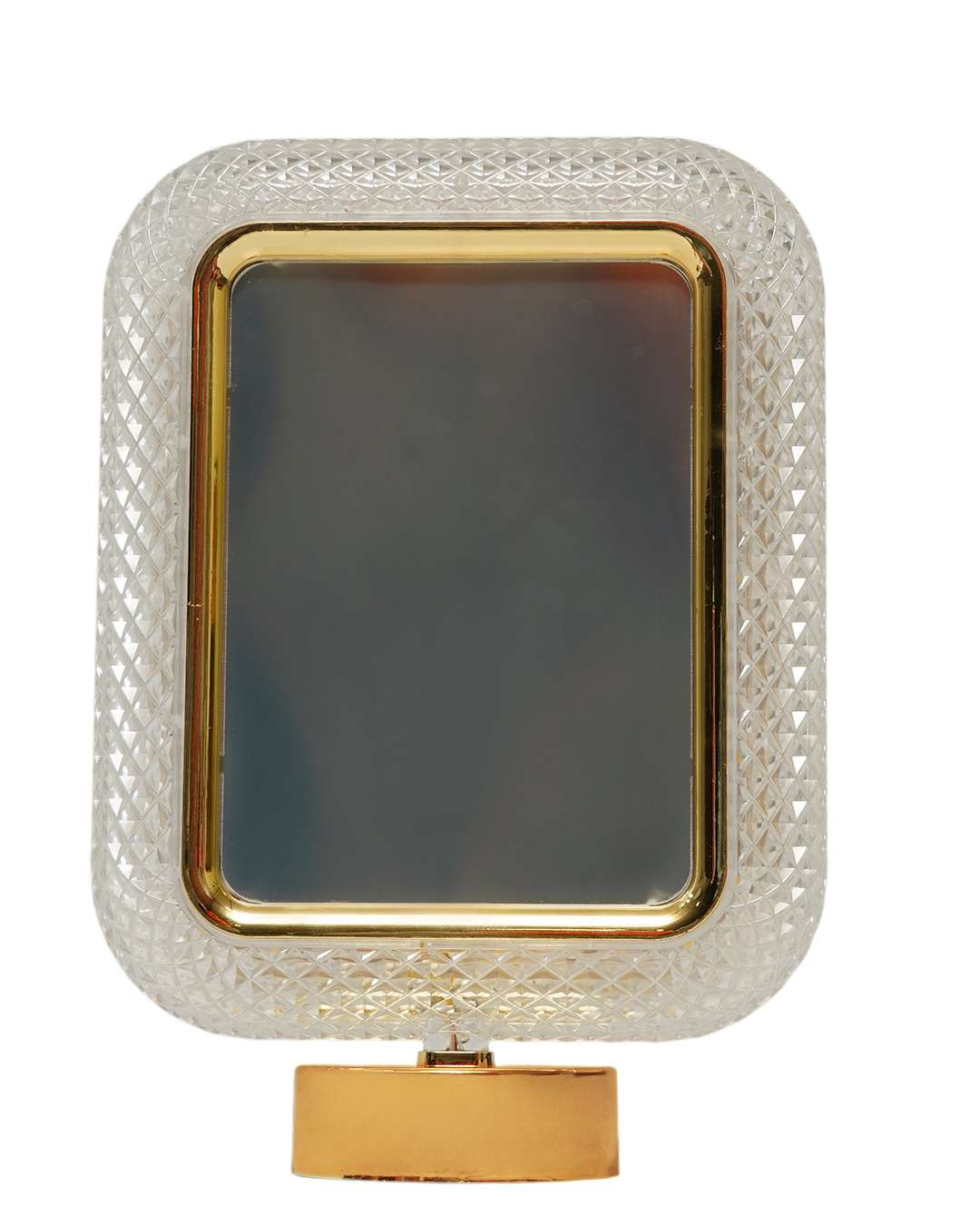 Crystal LED Rectangle Shape Photo Lamp |  White and Golden