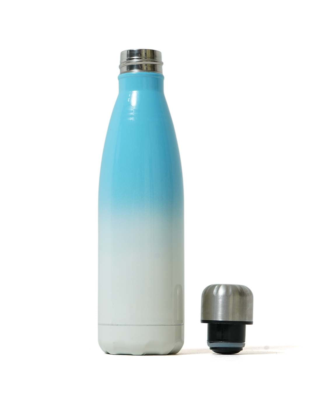 Bamboo Blank Flask Cola Shaped Bottle 600ml | White Gradient