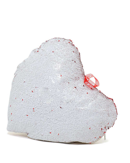 Magic Photo White Heart Shaped Double Fenced Pillow – Personalized with your photo or text | White | White