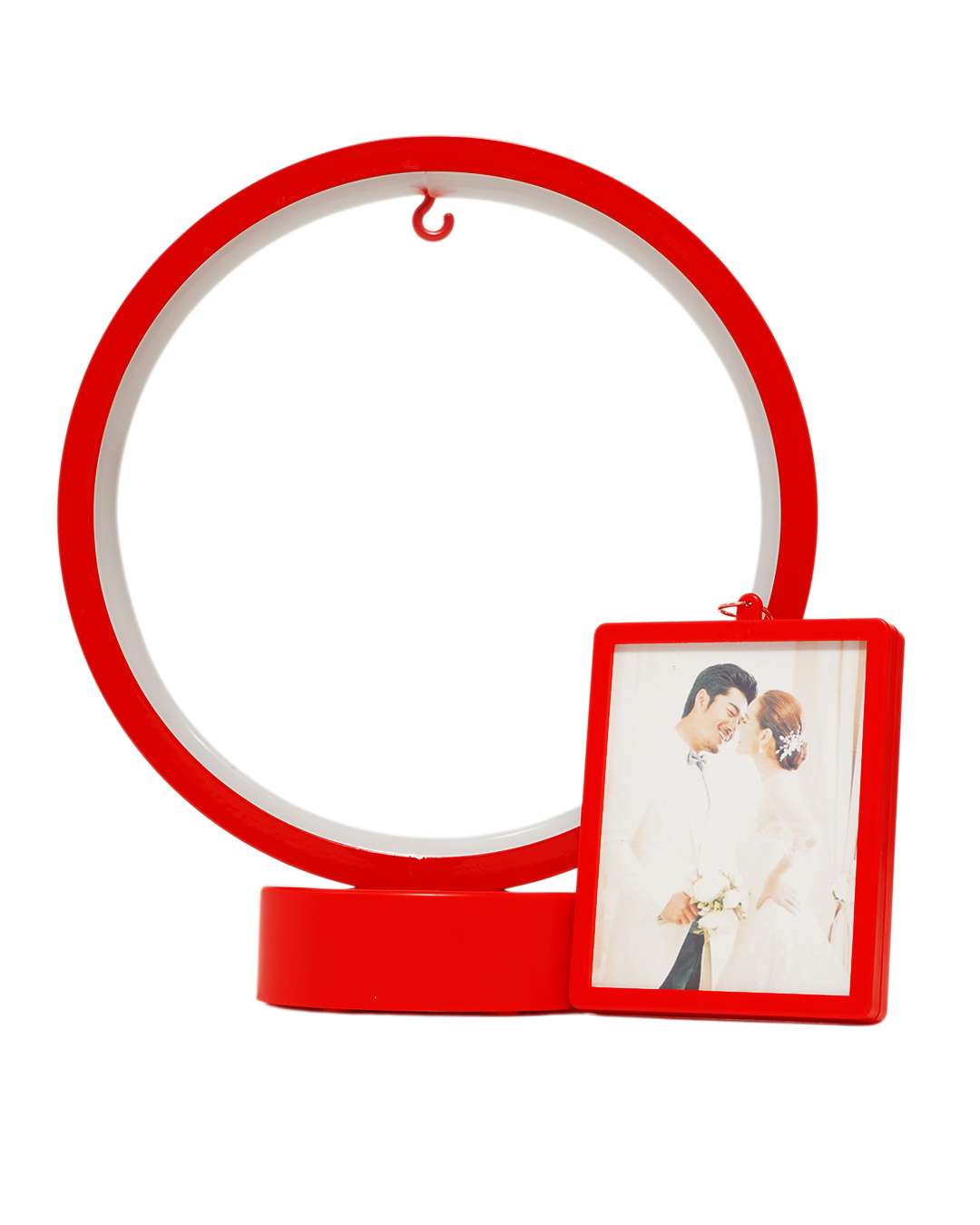 LED MDF Rotating Lamp Round & Rectangle Shape Photo Lamp   | Red