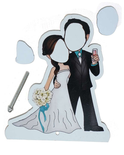 Caricature of New Married Christian Couple