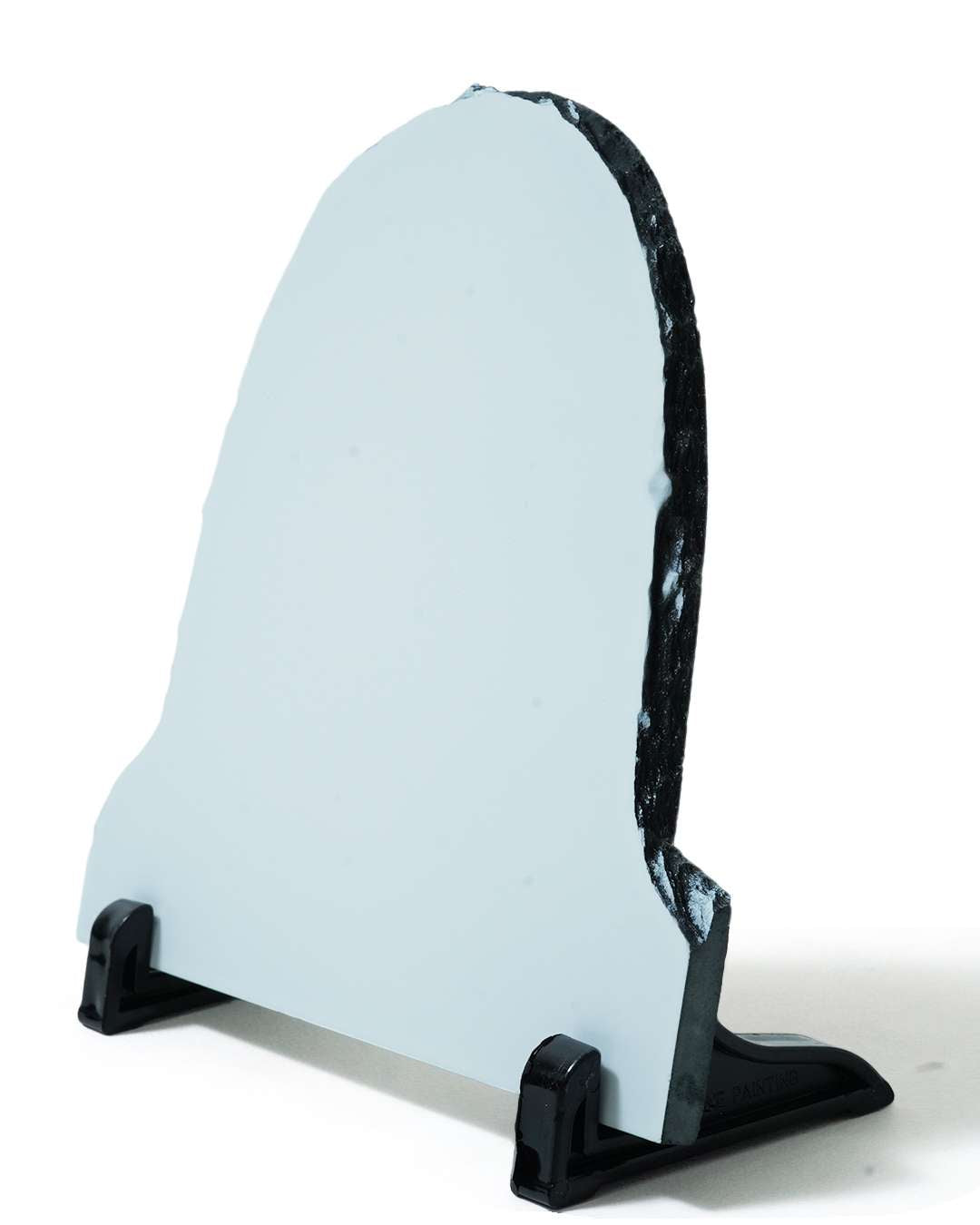 Customized Blank Rock Slate Set with Display Stand   | White