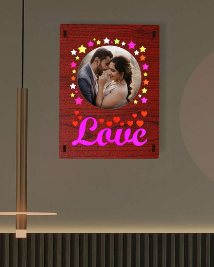 Love Sign LED Photo Frame  | Mehroon