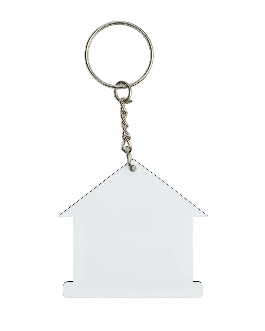 Home Shape Key Chain  | White