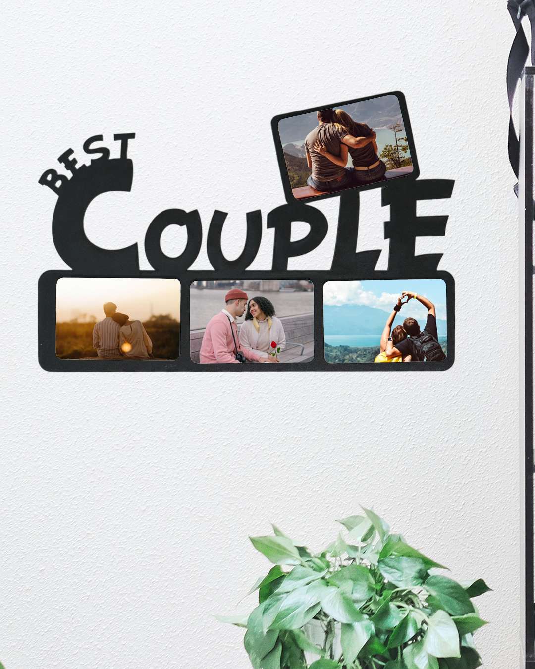 Best Couple Sign – Sublimation Photo Frame  –  | Black