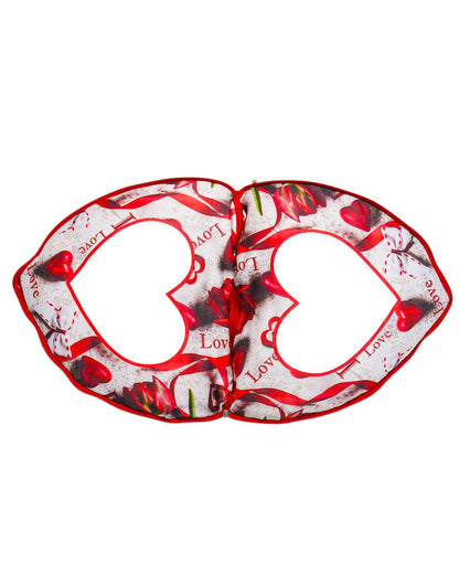 Love Heart Shaped Pillow – Personalized with your photo or text | Red