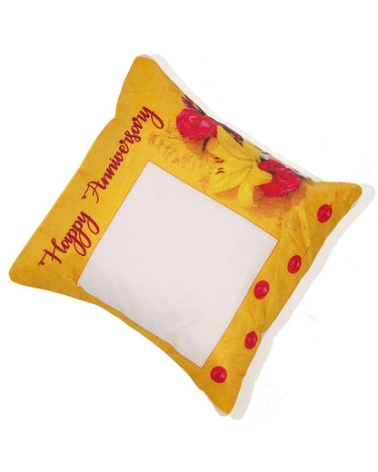 Happy Anniversary Square Shaped Pillow – Personalized with your photo or text | Multi