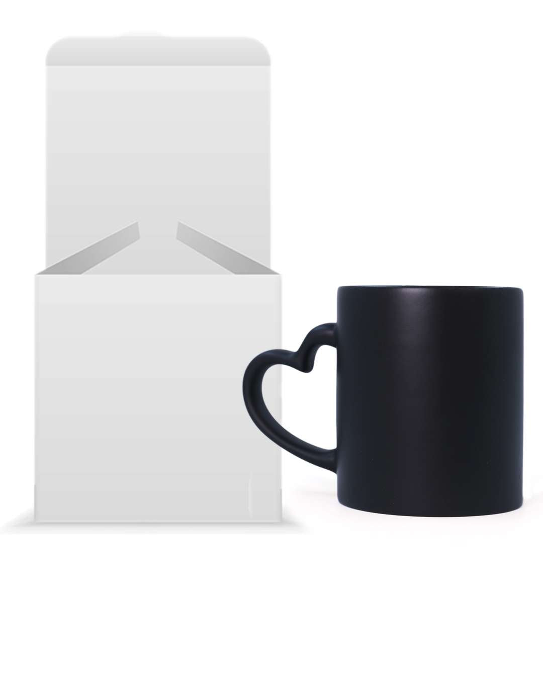 Black Mug in Heart Shape  | Black