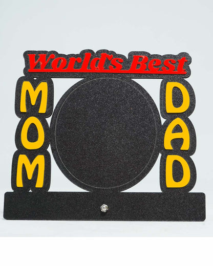 World's Best Mom Dad – Sublimation Photo Frame  | Red Black