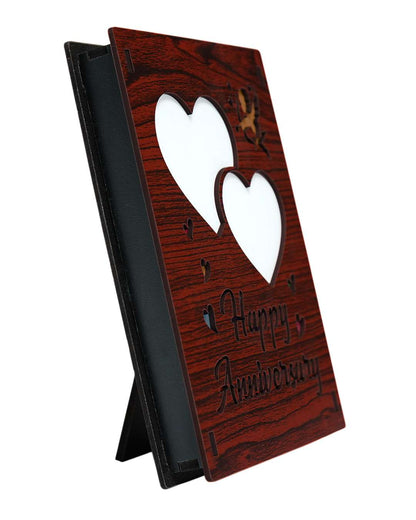 Happy Anniversary Light Frame with two Pictures -  | Brown