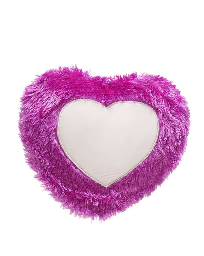 Purple fur Heart Shaped Pillow | Purple