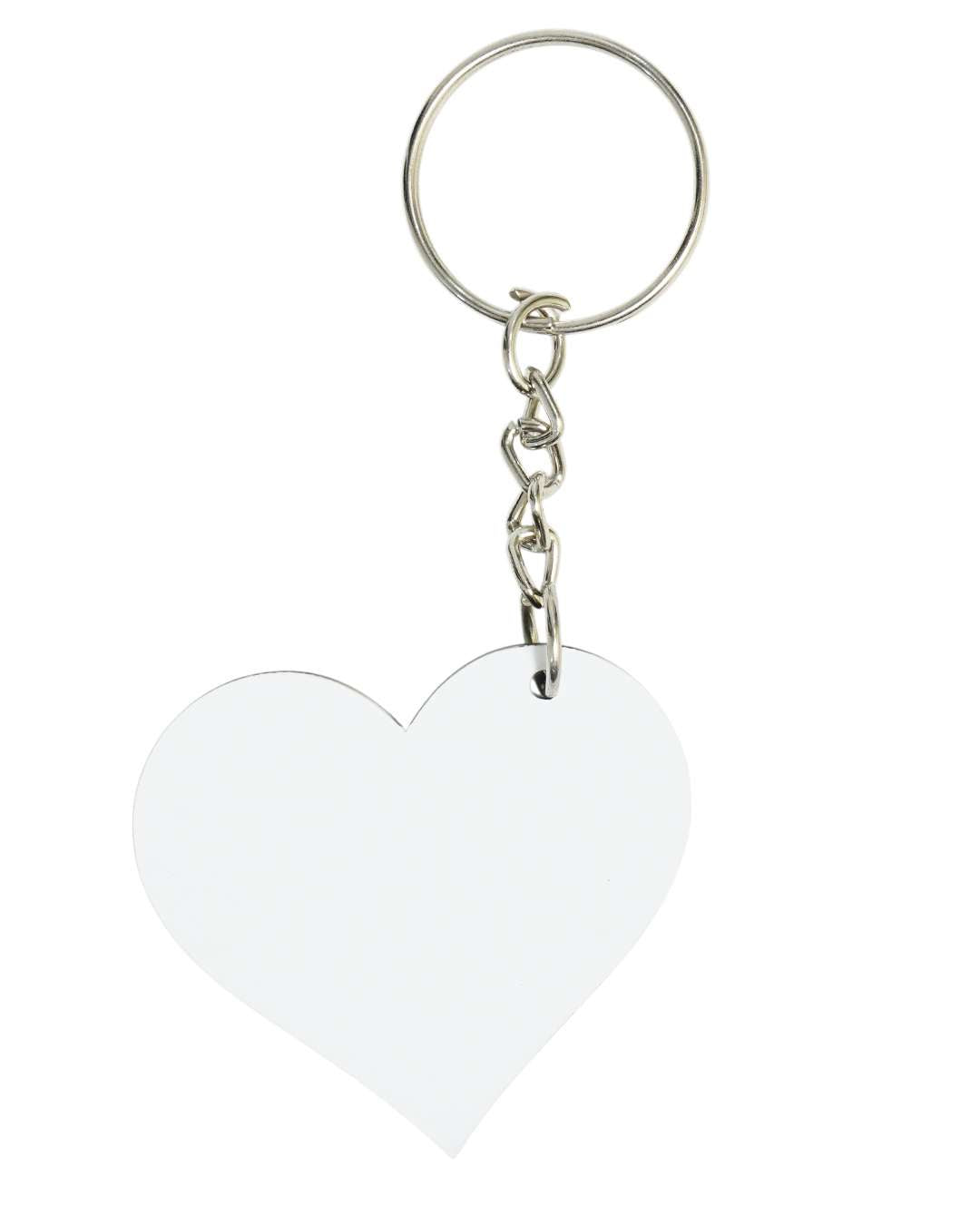 Heart Shape Key Chain  | White