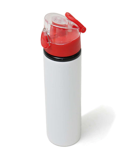 Sports Water Sipper White Bottle with Red Color Cap 750 ml | White