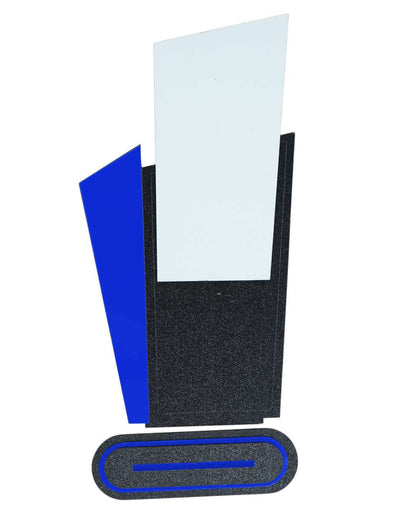 Customized Wooden Sublimation MDF and Acrylic Momento Trophy   | Blue