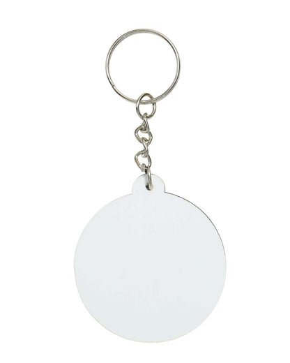 Round Shape Key Chain  | White