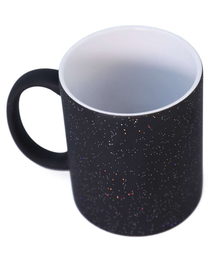 Black Glitter Magic Mug | Black
