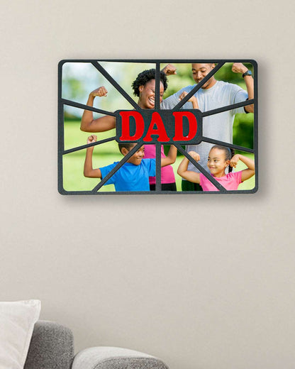 Dad – Sublimation Photo Frame  | Red Black