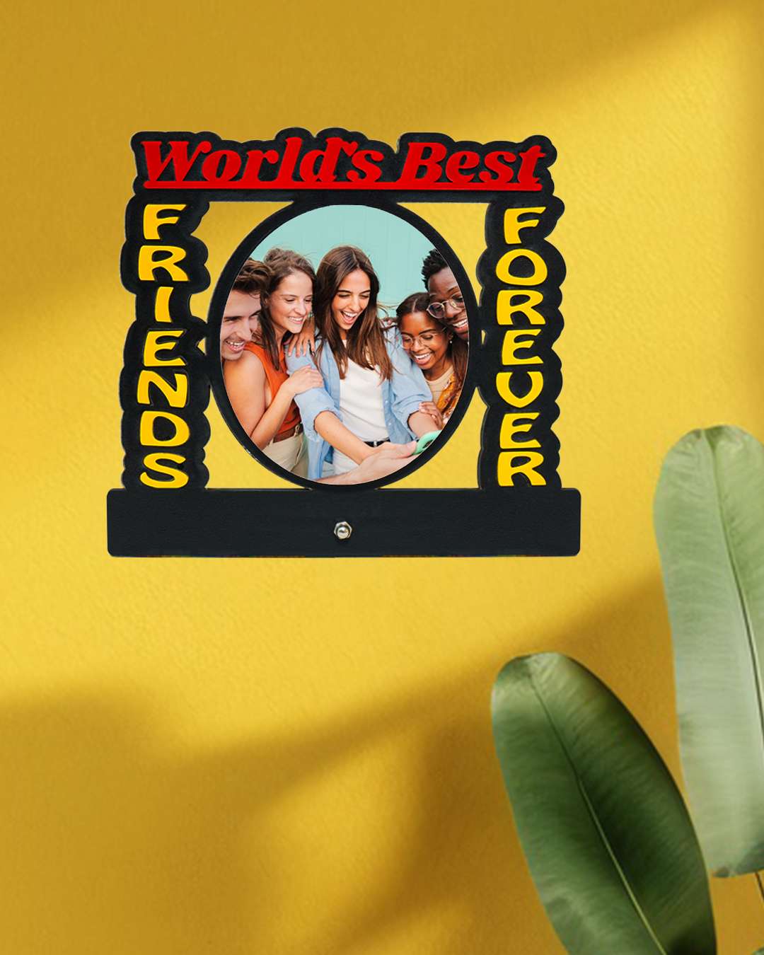 World's Best Friends Forever – Sublimation Photo Frame | Red Black