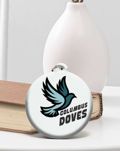 Round Shape Key Chain  | White