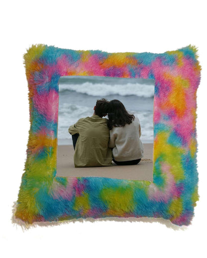 Rainbow Squared Shaped Cushion – Personalized with your photo or tex | Rainbow