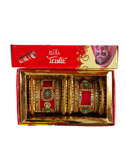 Suhag Chura Set  - Gift for Married Ladies, Wife, Mother, Mother-in-Law, Sister, Sister-in-Law, Bhabhi & to be bride | Red