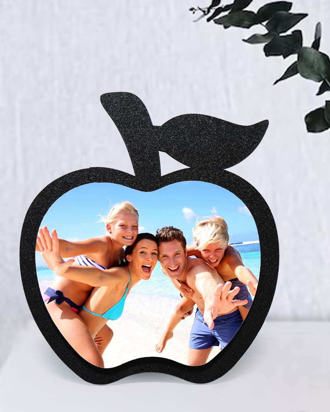 Apple Shaped – Sublimation Photo Frame  | Black