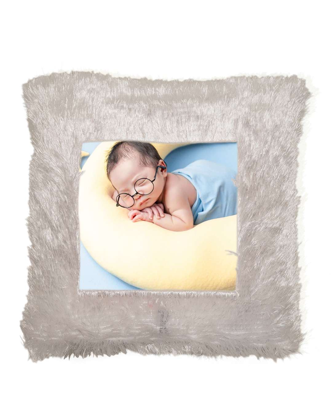 Cream Square Shaped Pillow – Personalized with your photo or text | Cream