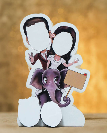 Couple Riding on Elephant