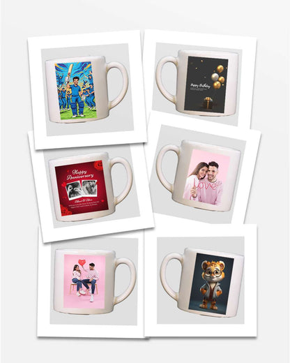 4oz White Mug | Black